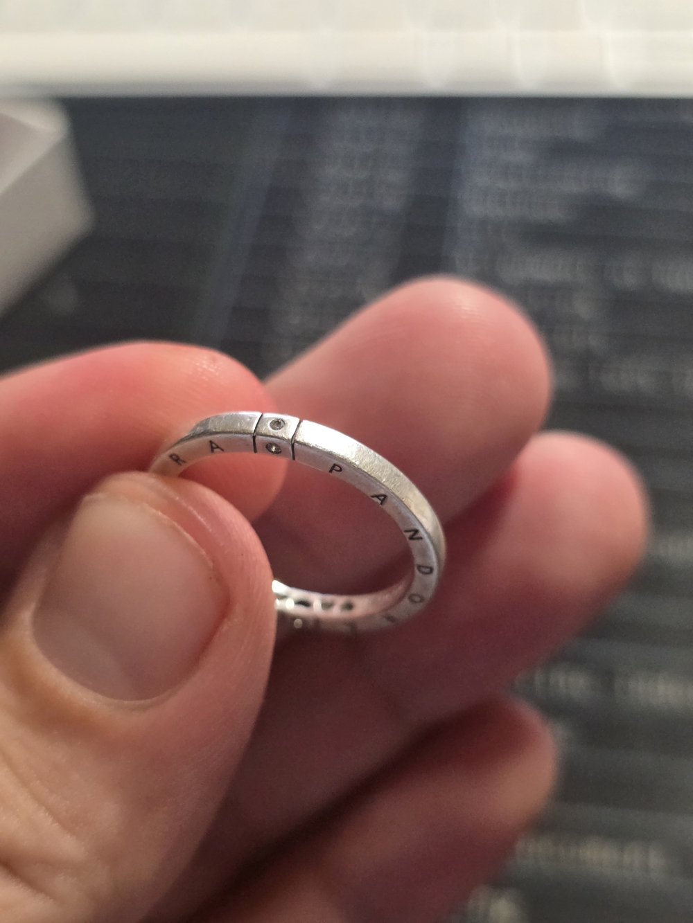 Pandora Sterling Silver Heart Band Ring - Picture 3 of 7